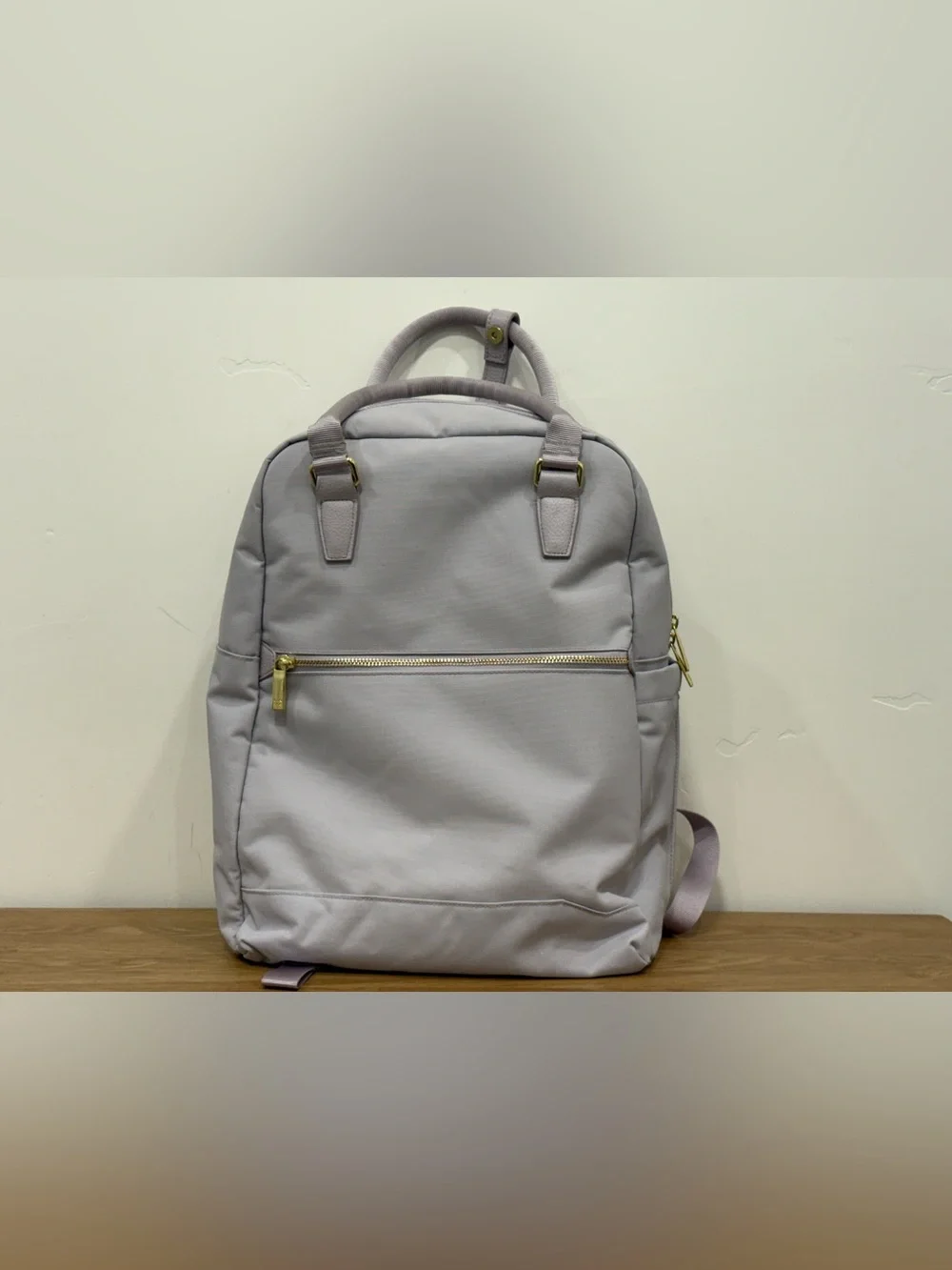 Light Purple Backpack with Gold Hardware